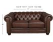 Amax Leather Kennedy Tobacco Genuine Leather Loveseat small image number 9