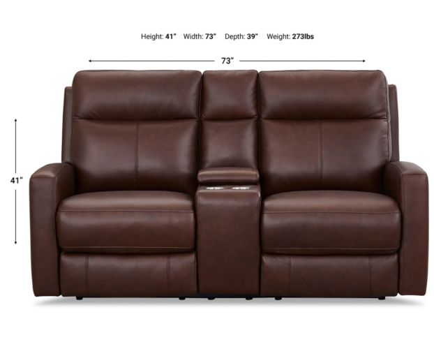 Amax Leather Modena Leather Power Loveseat large image number 4