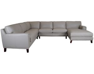 Amax Leather Harper 100% Leather 4-Piece Sectional