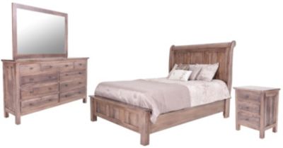 Daniel S Amish Lewiston 4 Piece King Sleigh Bedroom Set