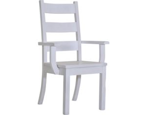Daniel's Amish Reclaimed White Dining Arm Chair
