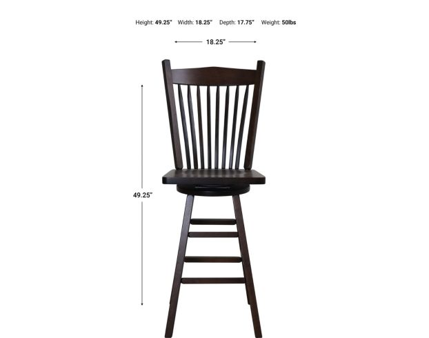 Daniel's Amish Western Swivel Barstool large image number 6