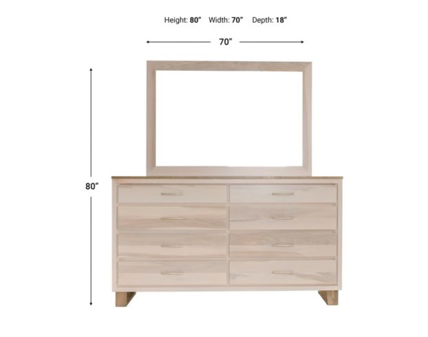 Daniel's Amish Orchard Maple Dresser & Mirror large image number 6