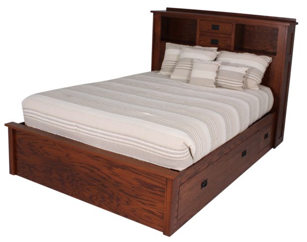 Daniel's Amish New Mission Queen Storage Bed large image number 1