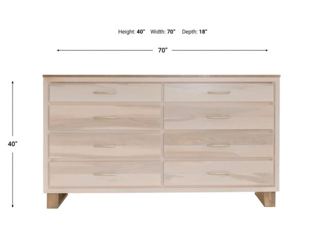 Daniel's Amish Collection Orchard Maple 8-Drawer Dresser large image number 6