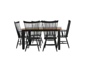 Daniel's Amish Reclaimed Carbon Black 7-Piece Dining Set