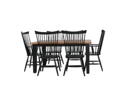 Daniel's Amish Reclaimed Carbon Black 7-Piece Dining Set