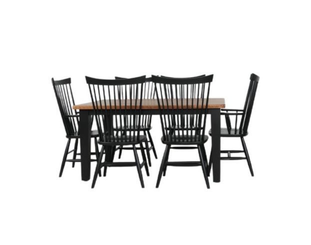 Daniel's Amish Reclaimed Carbon Black 7-Piece Dining Set large image number 1