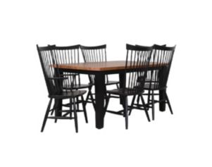 Daniel's Amish Reclaimed Carbon Black 7-Piece Dining Set