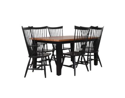 Daniel's Amish Reclaimed Carbon Black 7-Piece Dining Set