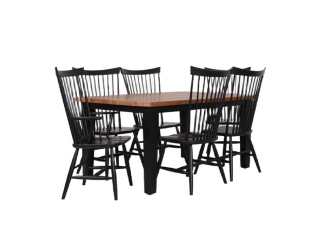 Daniel's Amish Reclaimed Carbon Black 7-Piece Dining Set large image number 2