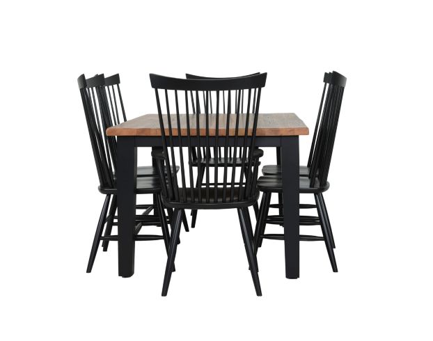 Daniel's Amish Reclaimed Carbon Black 7-Piece Dining Set large image number 3