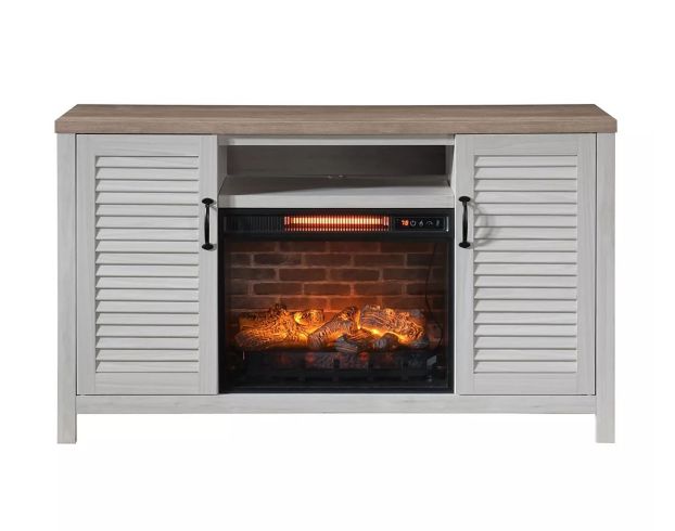 A Plus International Inc Hearthside 54-Inch Shutter Door Electric Fireplace TV Stand large image number 1