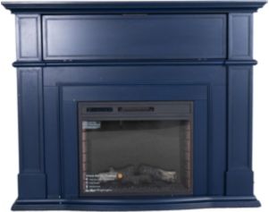 A Plus International Conner 62" Blue Electric Fireplace