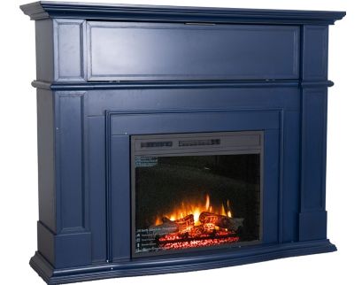 A Plus International Conner 62" Blue Electric Fireplace