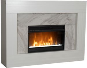 A Plus International Dino 56" Marble Electric Fireplace