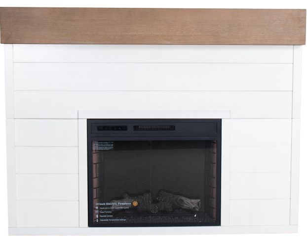 A Plus International McCombs 62" White Electric Fireplace large image number 1