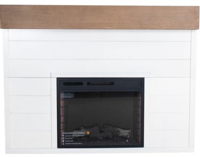 A Plus International McCombs 62" White Electric Fireplace