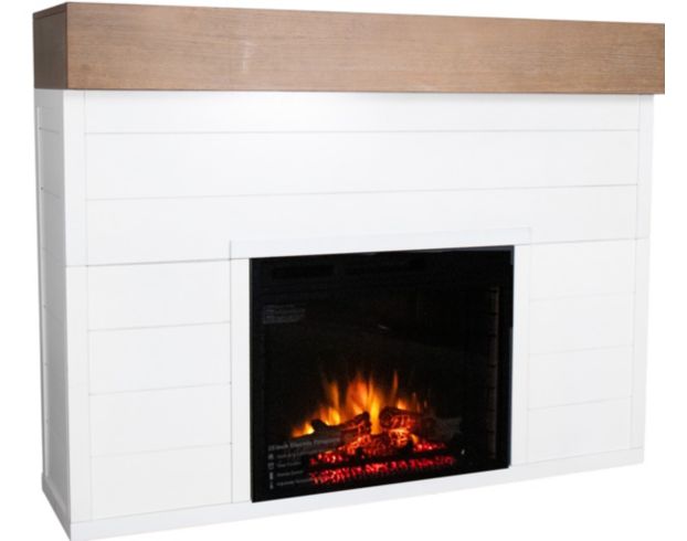 A Plus International McCombs 62" White Electric Fireplace large image number 2