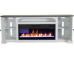 A Plus International Montgomery 82" White Fireplace TV Stand