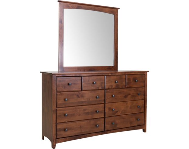 Archbold Furniture Company Shaker Dresser with Mirror large image number 2