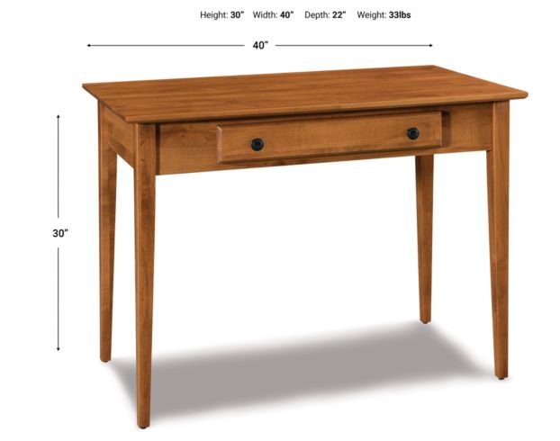 Archbold Furniture Shaker Desk large image number 2