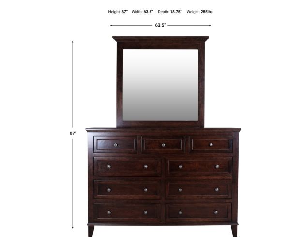 Archbold Furniture Belmont Dresser with Mirror large image number 6