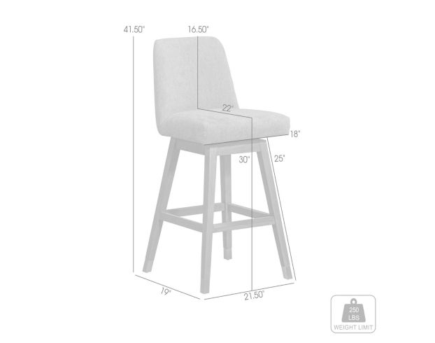 Armen Living Amelia Mocha Barstool large image number 11