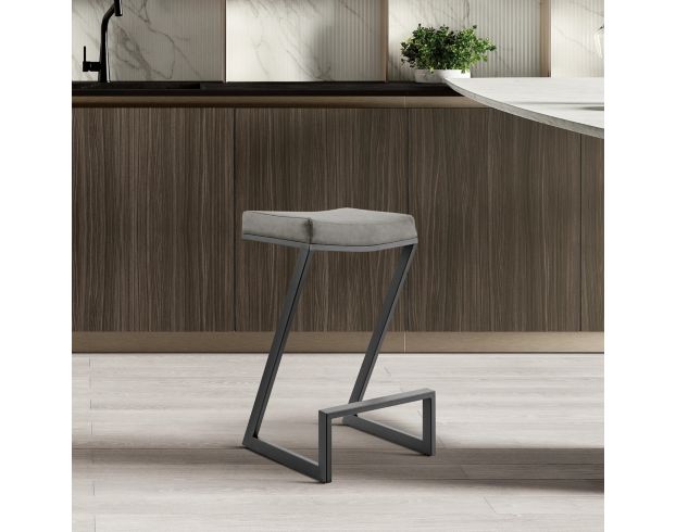 Armen Living Atlantis Gray Counter Stool large image number 9