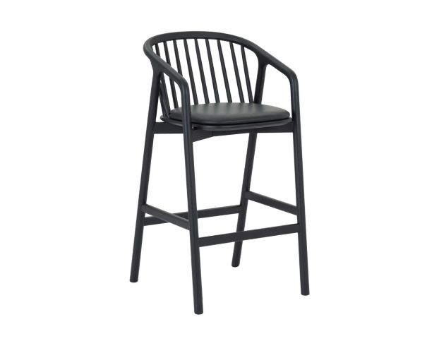 Armen Living Echo Black Barstool large image number 2