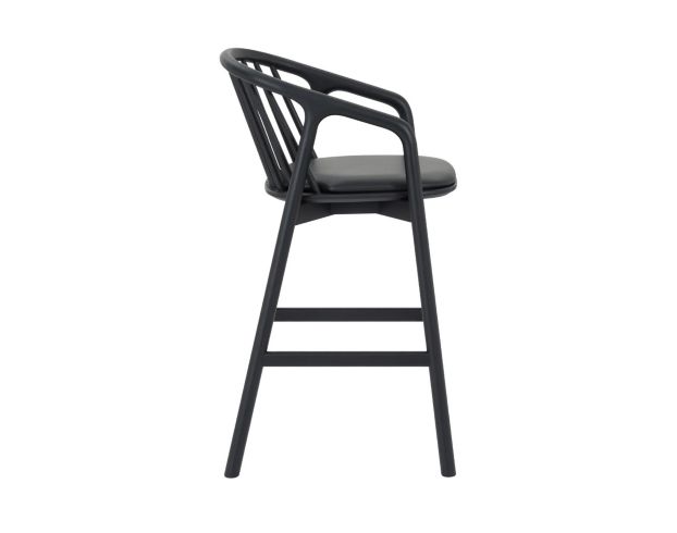 Armen Living Echo Black Barstool large image number 3