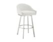 Armen Living Eleanor White Counter Stool with Stainless Steel Base small image number 2