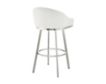 Armen Living Eleanor White Counter Stool with Stainless Steel Base small image number 4