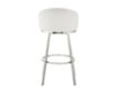 Armen Living Eleanor White Counter Stool with Stainless Steel Base small image number 5