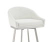 Armen Living Eleanor White Counter Stool with Stainless Steel Base small image number 6