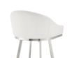 Armen Living Eleanor White Counter Stool with Stainless Steel Base small image number 7