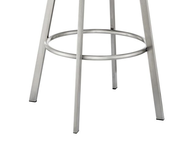 Armen Living Eleanor White Counter Stool with Stainless Steel Base large image number 8