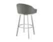 Armen Living Eleanor Gray Counter Stool with Stainless Steel Base small image number 4