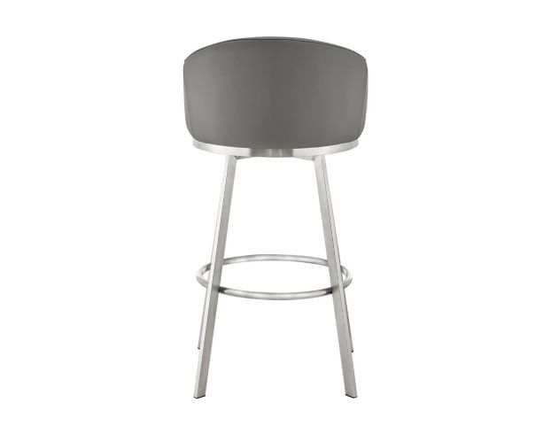 Armen Living Eleanor Gray Counter Stool with Stainless Steel Base large image number 5