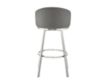 Armen Living Eleanor Gray Counter Stool with Stainless Steel Base small image number 5