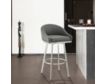 Armen Living Eleanor Gray Counter Stool with Stainless Steel Base small image number 11