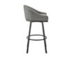 Armen Living Eleanor Gray Counter Stool with Black Base small image number 3