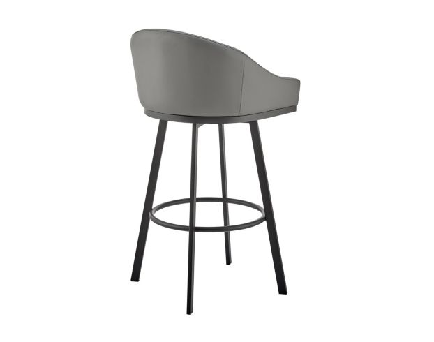 Armen Living Eleanor Gray Counter Stool with Black Base large image number 4