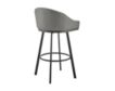 Armen Living Eleanor Gray Counter Stool with Black Base small image number 4