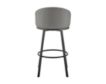 Armen Living Eleanor Gray Counter Stool with Black Base small image number 5