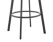 Armen Living Eleanor Gray Counter Stool with Black Base small image number 8