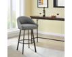 Armen Living Eleanor Gray Counter Stool with Black Base small image number 11