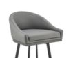 Armen Living Eleanor Gray Barstool with Black Base small image number 5