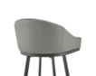 Armen Living Eleanor Gray Barstool with Black Base small image number 6