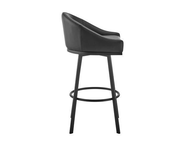 Armen Living Eleanor Black Counter Stool with Black Base large image number 3